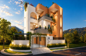 Modern house elevation design in Udaipur by JPC Homes